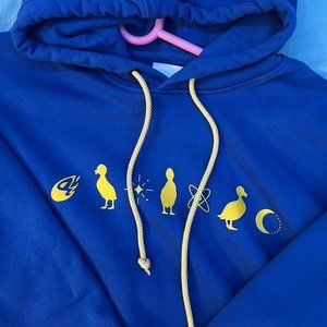 Quackity Neon Planet Duck Royal Blue Hoodie!